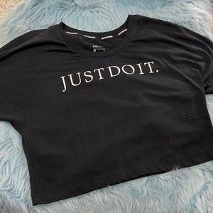 NWOT! Jersey Style Black Nike Crop! Size small!